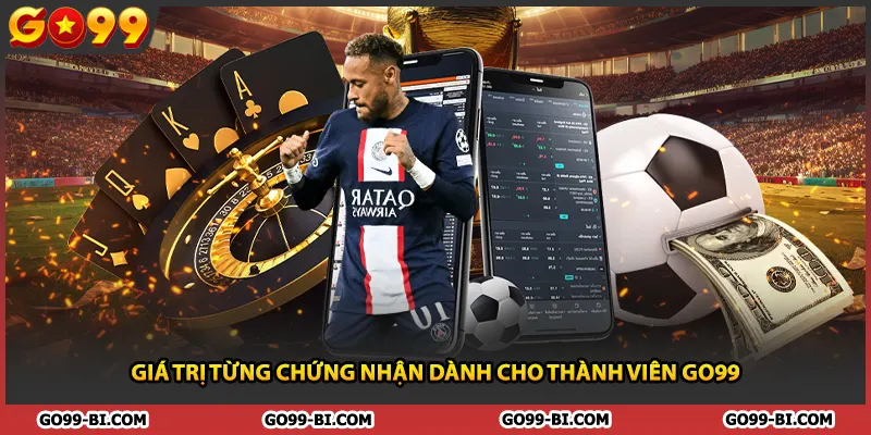 Giá trị từng chứng nhận dành cho thành viên GO99