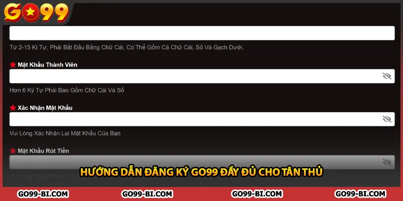 Hướng dẫn đăng ký GO99 đầy đủ cho tân thủ