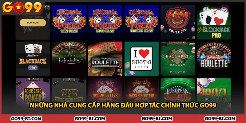 Những nhà cung cấp hàng đầu hợp tác chính thức GO99