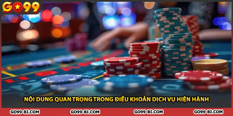 Nội dung quan trọng trong điều khoản dịch vụ hiện hành