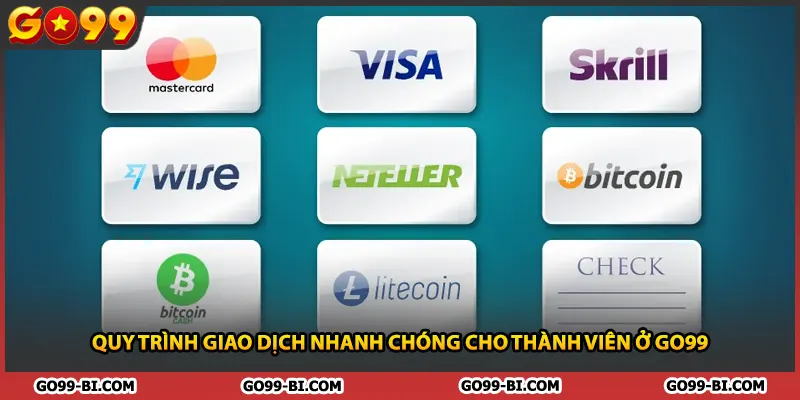 Quy trình giao dịch nhanh chóng cho thành viên ở GO99