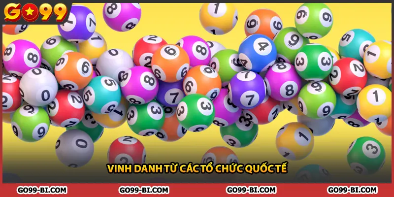 Vinh danh từ các tổ chức quốc tế